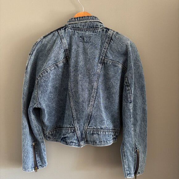 80s Acid Washed Crop Denim Jacket - Picture 4 of 16